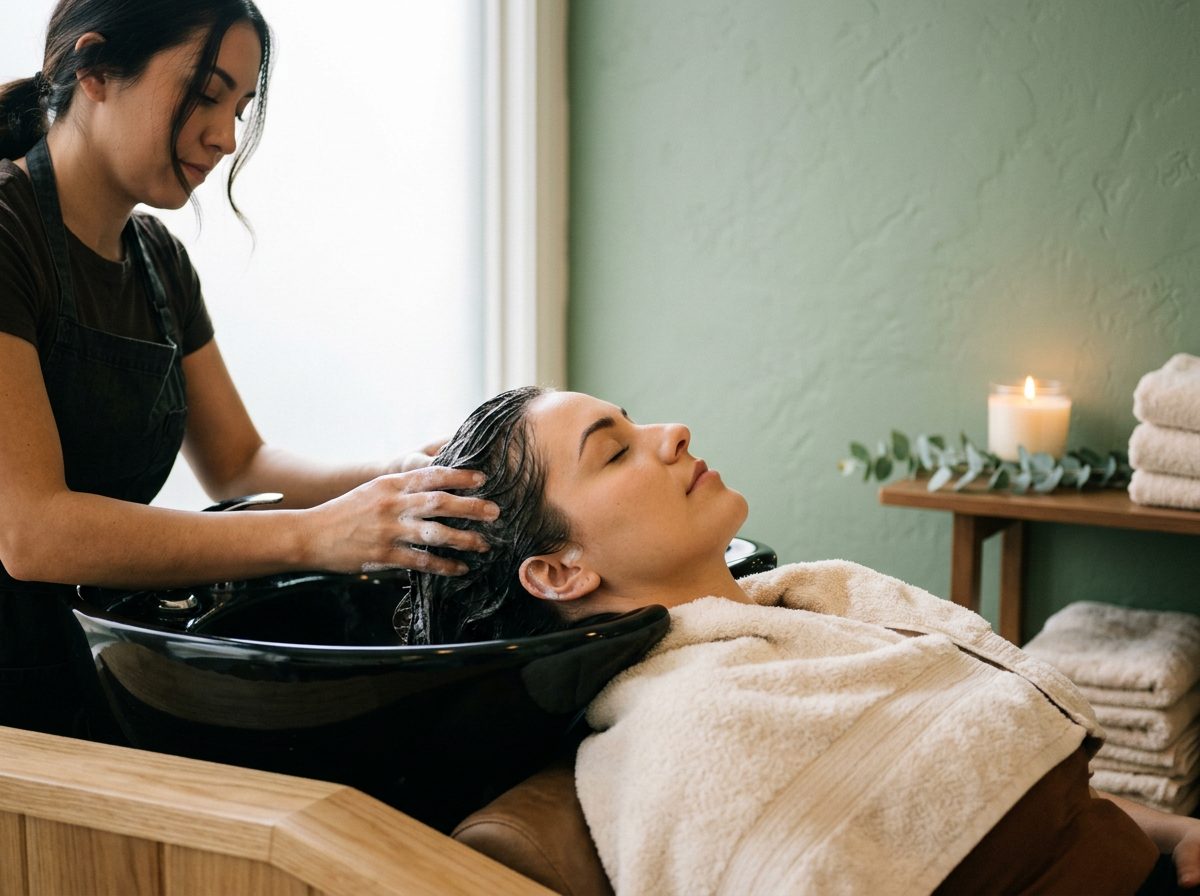A relaxing hair wash and scalp massage at The Hair Spa